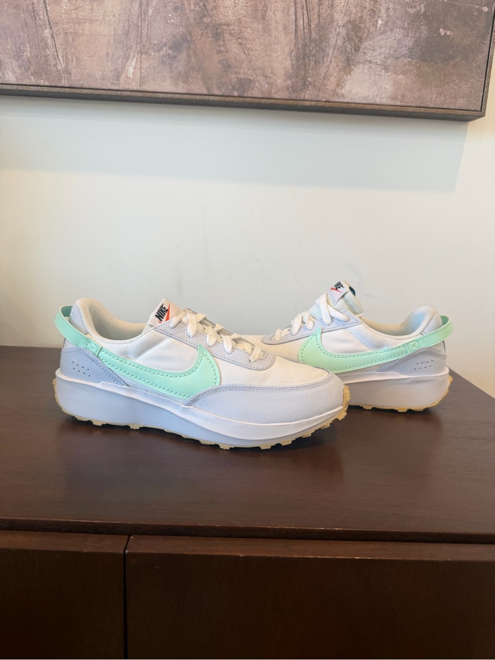 Nike Waffle Debut DV0743-100 White Shoes Men's 10 Mint Sneakers Mens